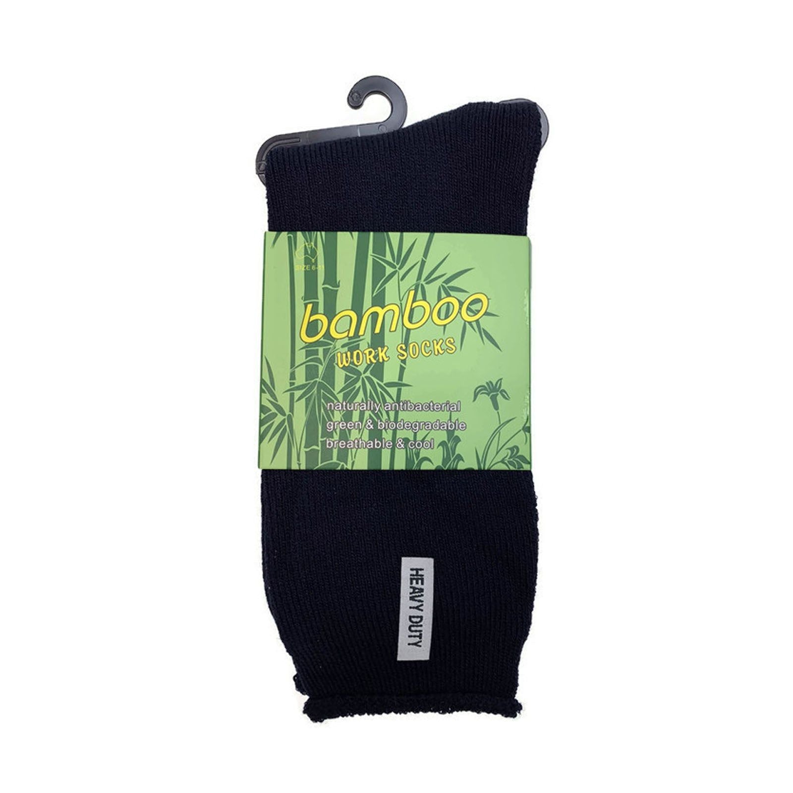 3 Pairs PREMIUM BAMBOO SOCKS Mens Heavy Duty Thick Work Socks Cushion BULK - Assorted Colour Pack - 11-14