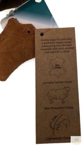 Grosby Womens Button UGG Boots Sheepskin Water Resistant Ankle Shoes Slippers - Dark Grey