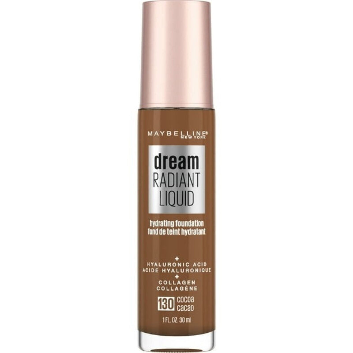 Maybelline Dream Radiant Liquid Foundation Makeup, 130 Cocoa, 1 fl oz