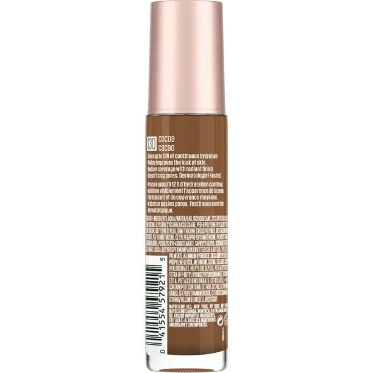 Maybelline Dream Radiant Liquid Foundation Makeup, 130 Cocoa, 1 fl oz