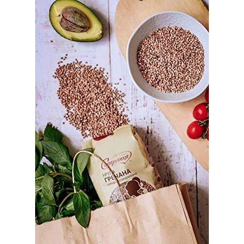 Ukrainian Buckwheat Groats Roasted Kasha GMO Free 400g Grechka Sachets 1 Packet