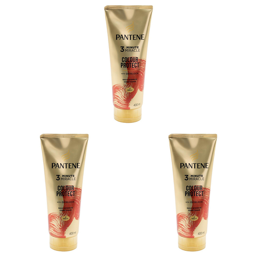 3x Pantene 400ml 3 Minute Miracle Colour w Oxiblock Intensive Conditioner