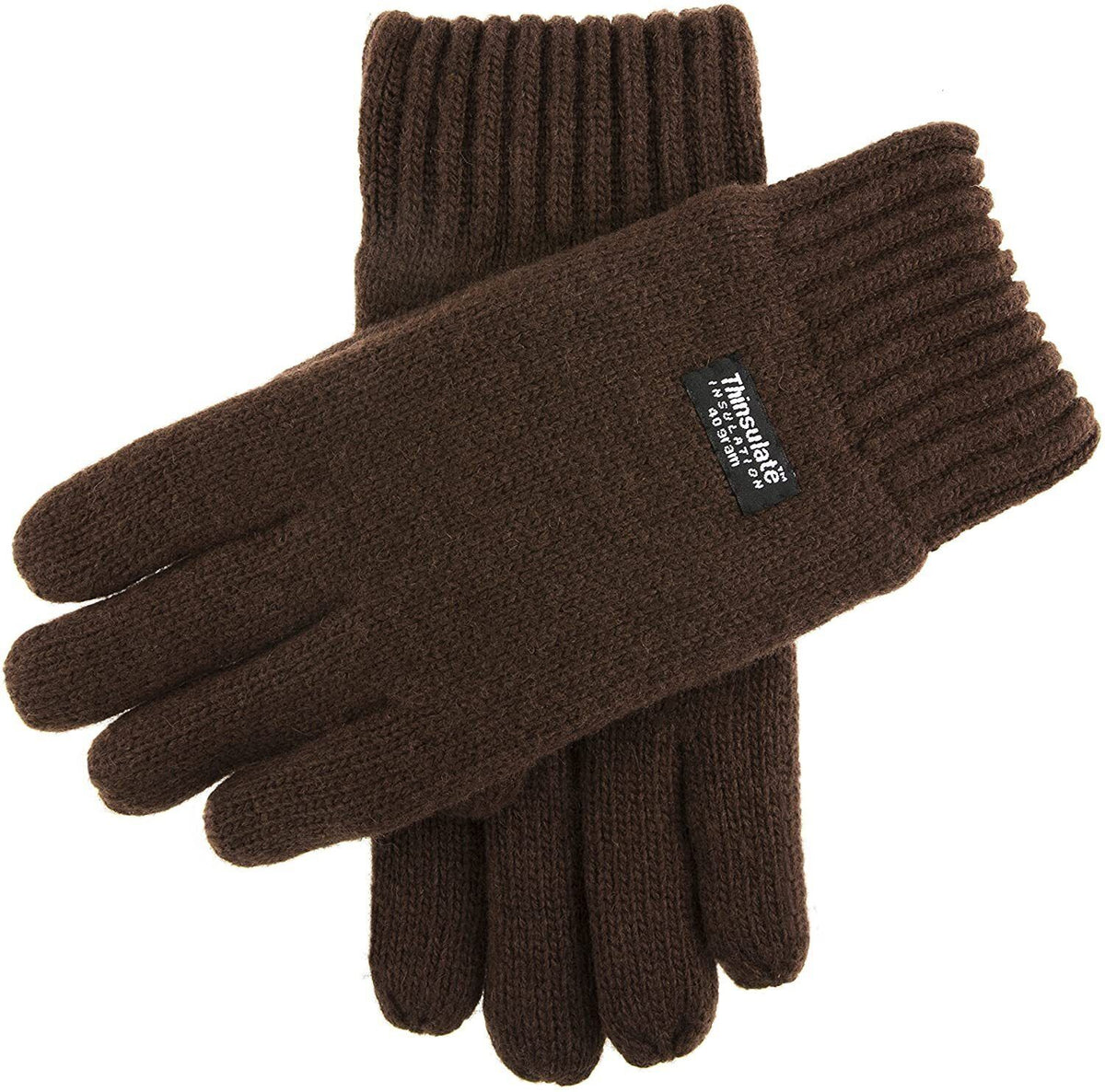 Dents Mens 100% Wool Knit Gloves with 3M Thinsulate Lining - Berry