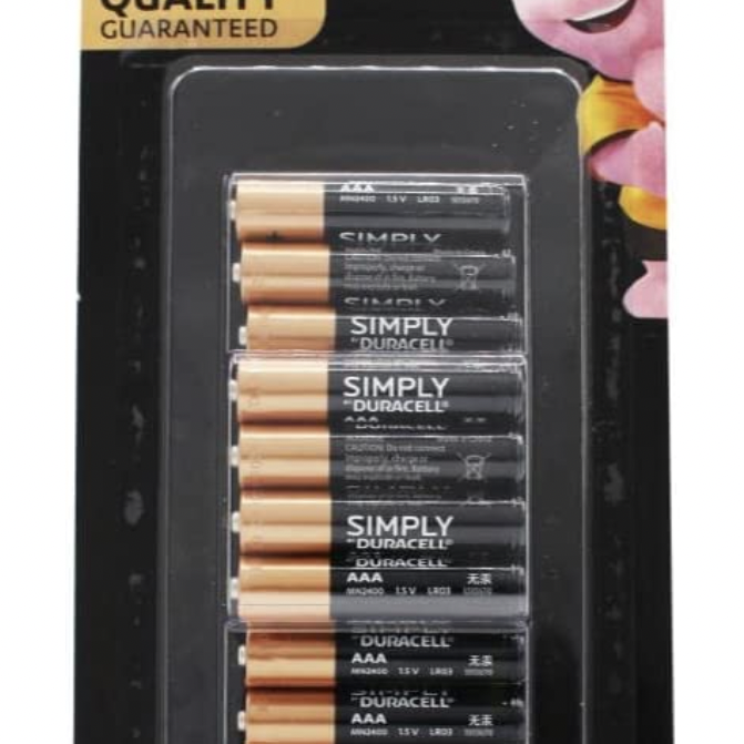 Duracell AAA Simply Batteries 1.5 Volts Alkaline Battery- 1 Pack of 14