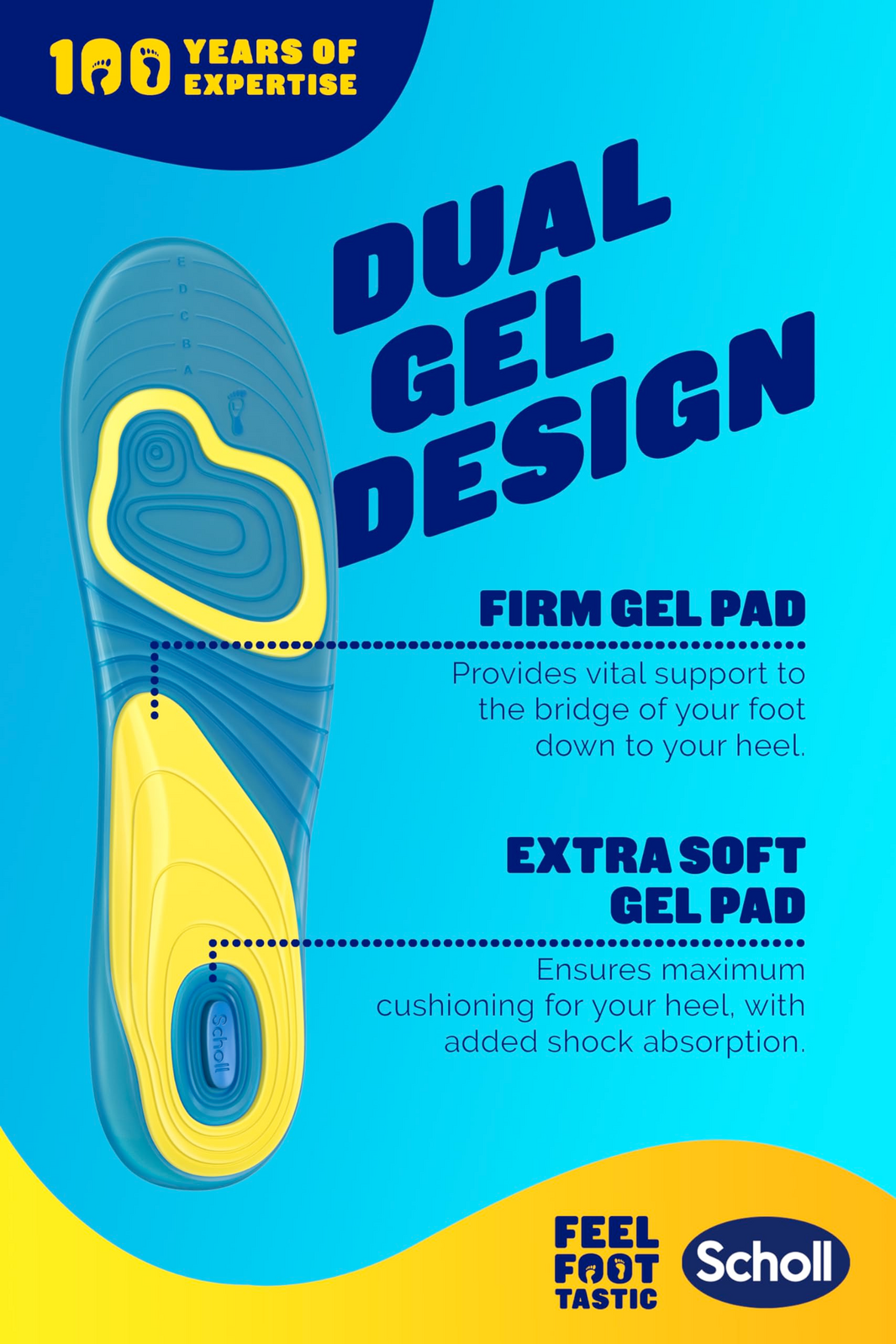 Scholl Gel Activ Insoles Everyday Women with Odour Control - One Size