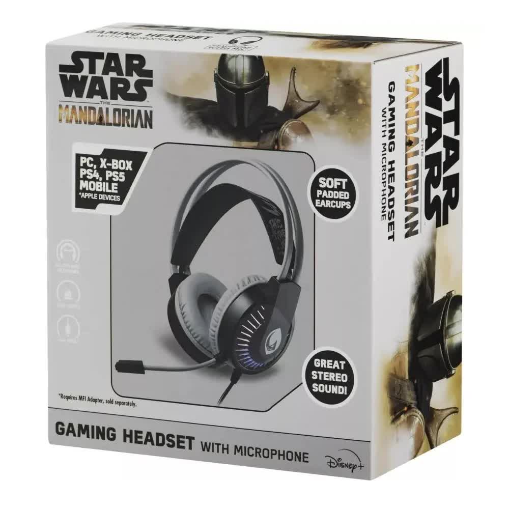Star Wars the Mandalorian Gaming Headset Headphones Earphones with Microphone