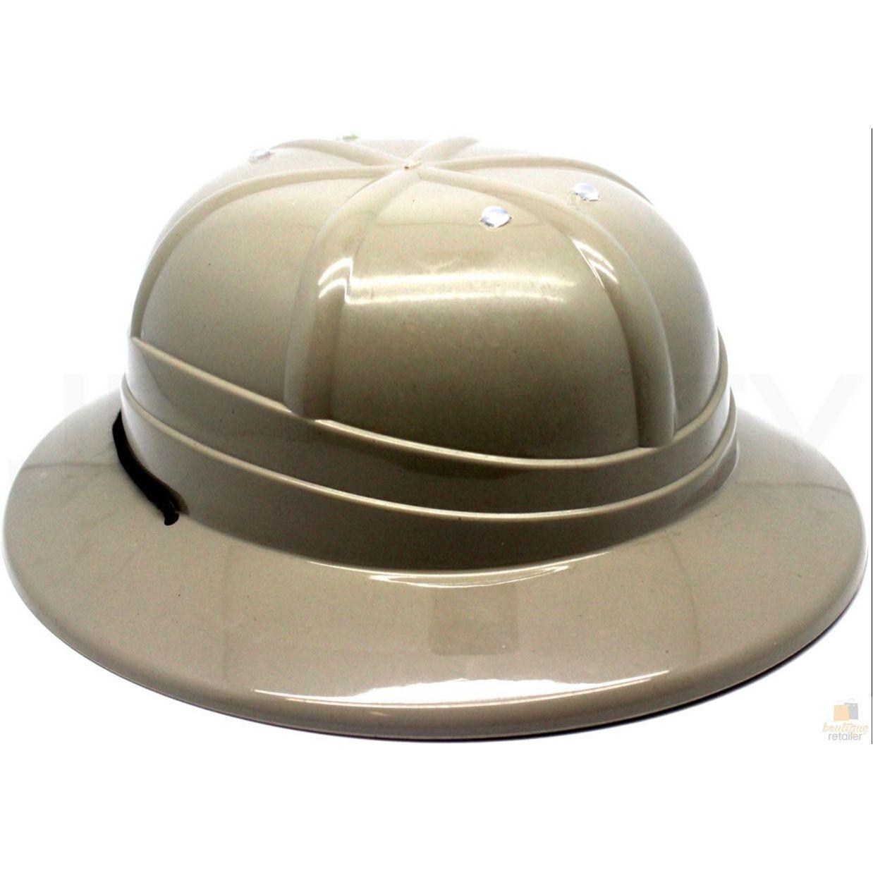 SAFARI HAT Camping Pith Helmet Solid African Hunter Jungle Costume Party