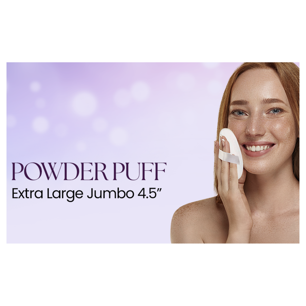 3x 4.5" Jumbo Extra Large Powder Puff 100% Pure Cotton Soft Fluffy Washable For Makeup