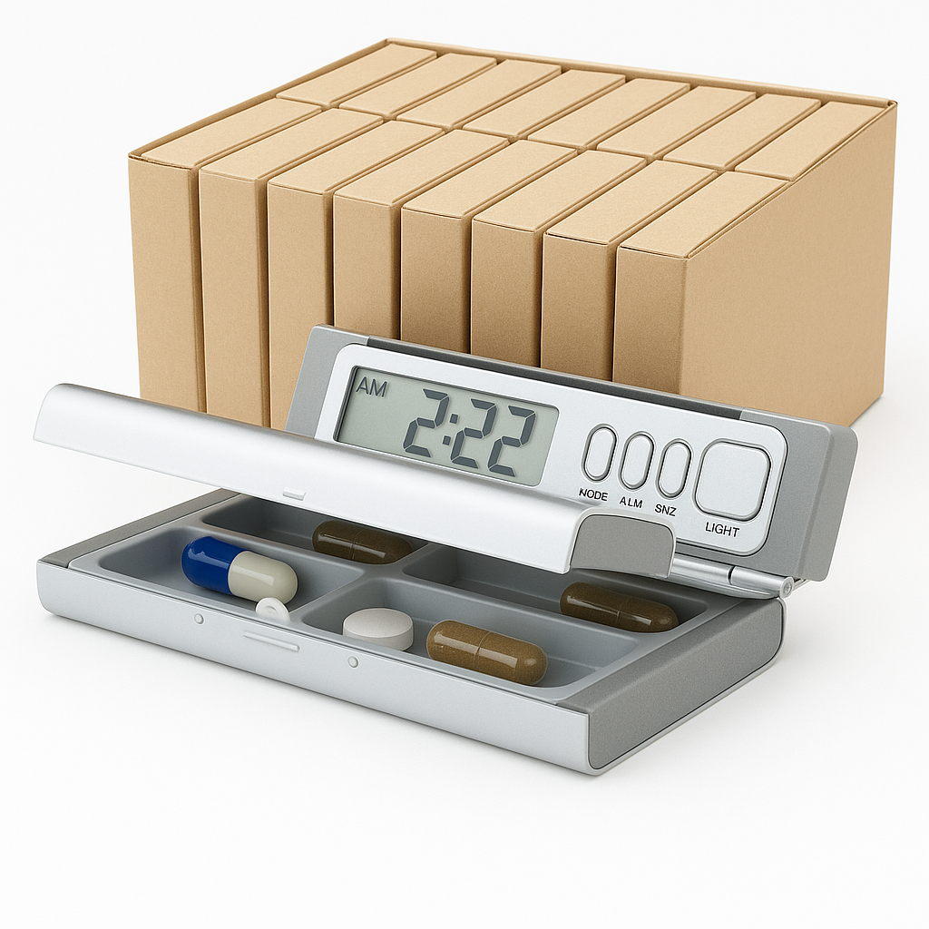 15x TravelPal Pill Box Dispenser Case Medicine Tablet Travel Organizer w/ Alarm