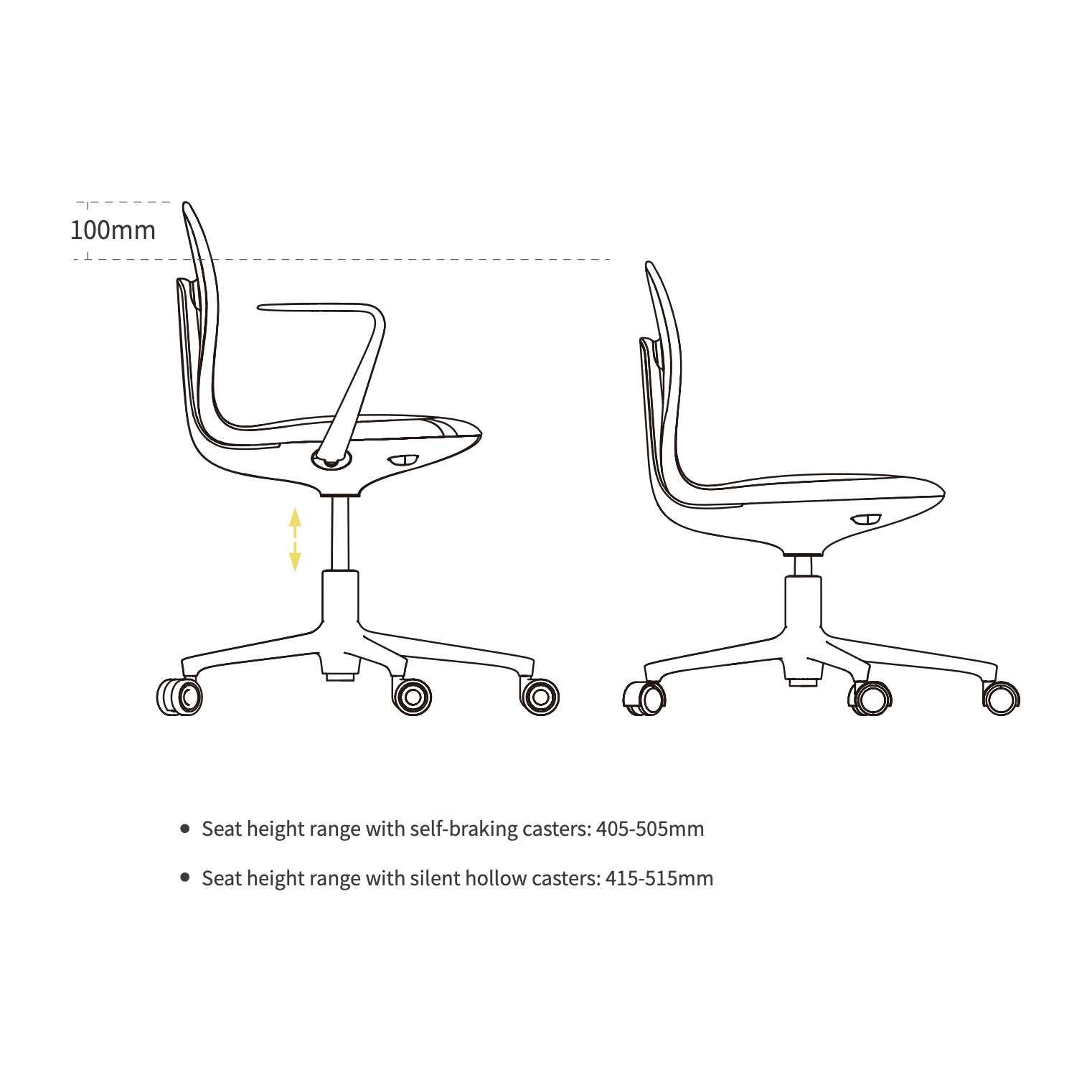 UFOU Joyin Tail Designer Ergonomic Chair - Flamingo