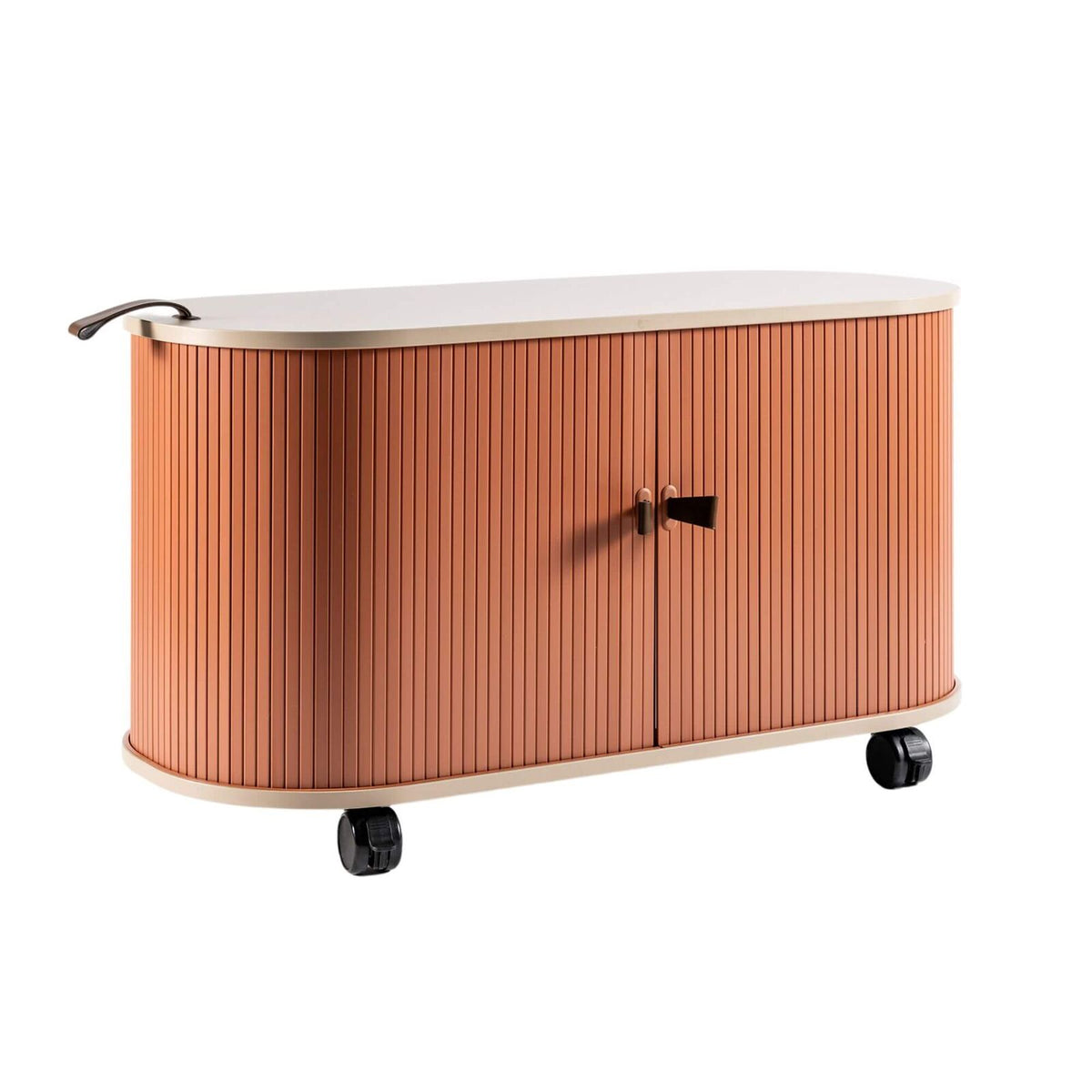UFOU Fitin Rollin Mobile Roller Shutter Cabinet - Storage with Adjustable Shelves &amp; Wheels