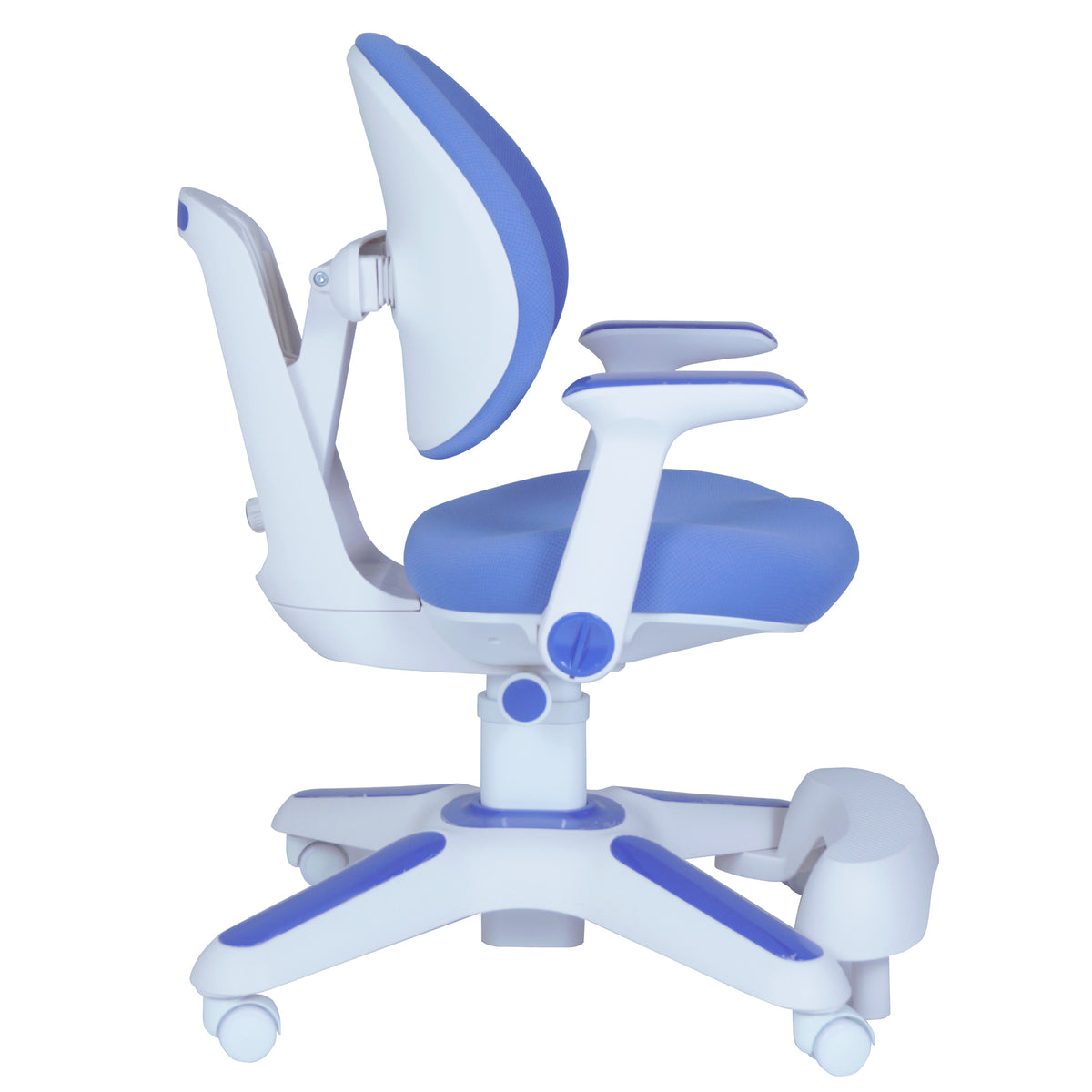 Ergonomic Children Kids Study Chair Set of 4 Height Adjustable - Blue