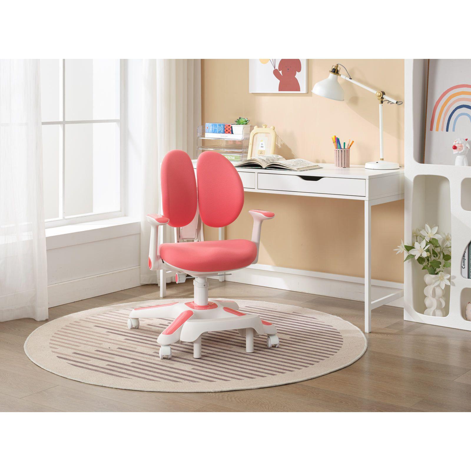 Ergonomic Children Kids Study Desk and Chair Set Height Adjustable - Pink