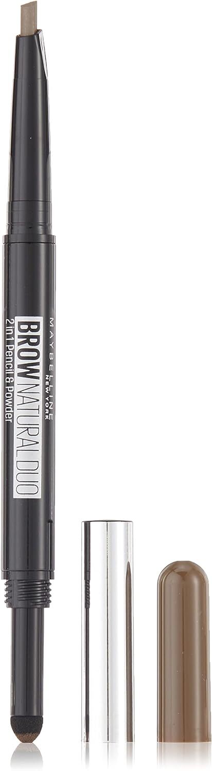 Maybelline New York Natural Eye Brow Duo 2 in 1 Pencil &amp; Powder - Deep Brown
