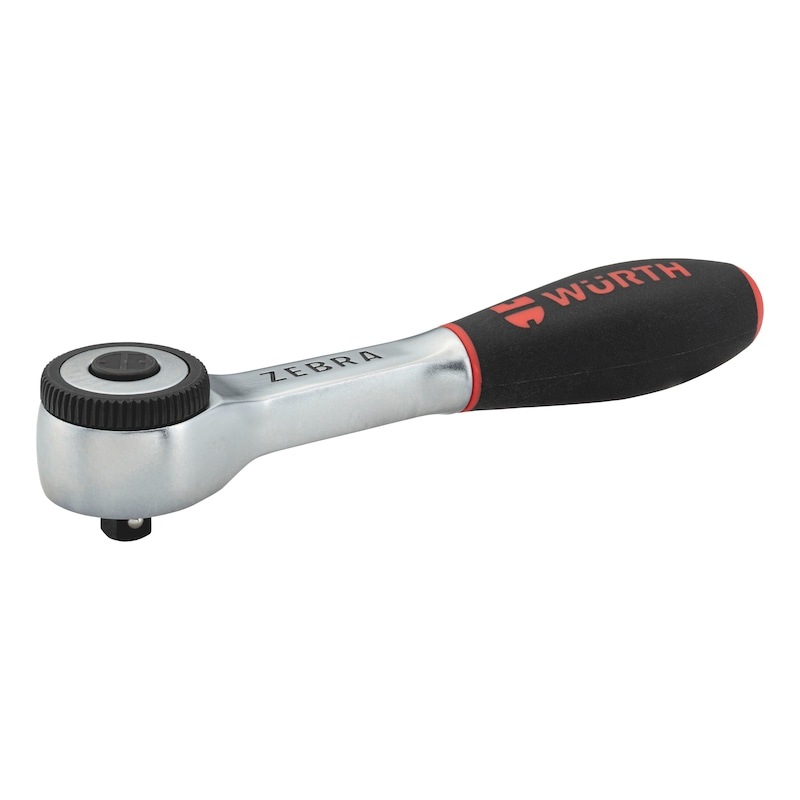 Wurth 1/4&quot; Reversible Ratchet Wrench 360 Degree Twist Handle Chrome Vanadium 135mm