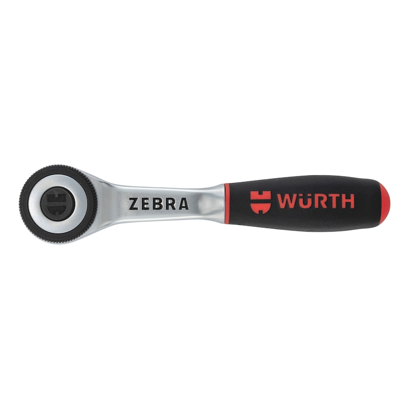 Wurth 3/8" Reversible Ratchet Wrench 360° Twist Handle Chrome Vanadium 175mm DIN 3122