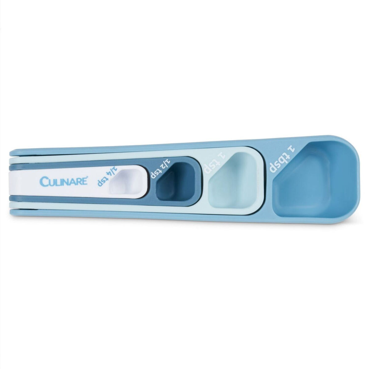 4pc Set Culinare 16cm Plastic Measuring Spoons Set Kitchen Baking - Blue