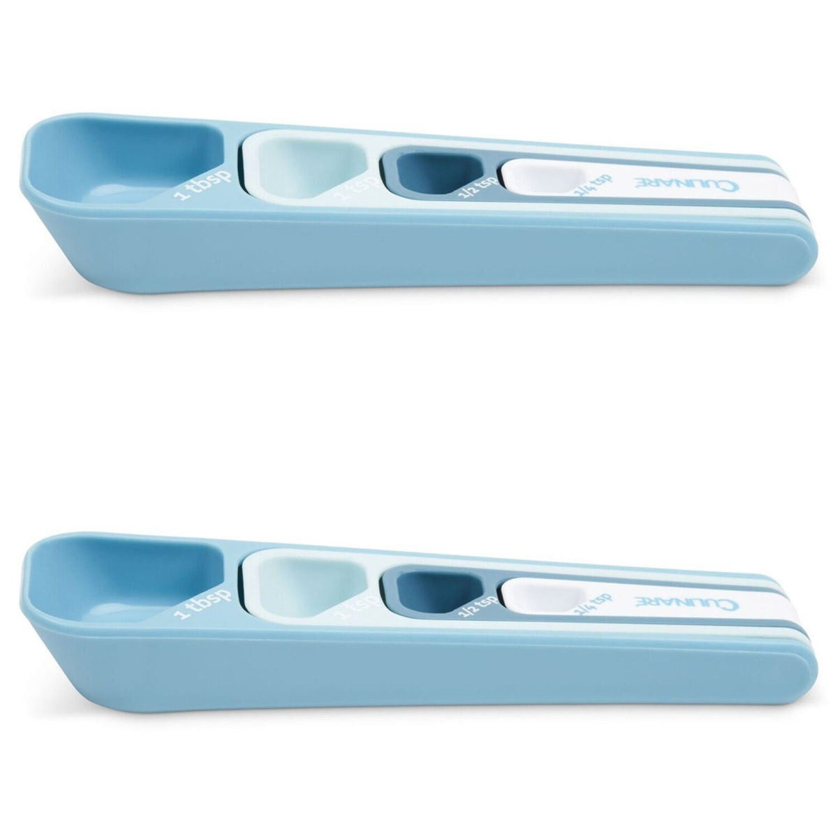 4pc Set Culinare 16cm Plastic Measuring Spoons Set Kitchen Baking - Blue
