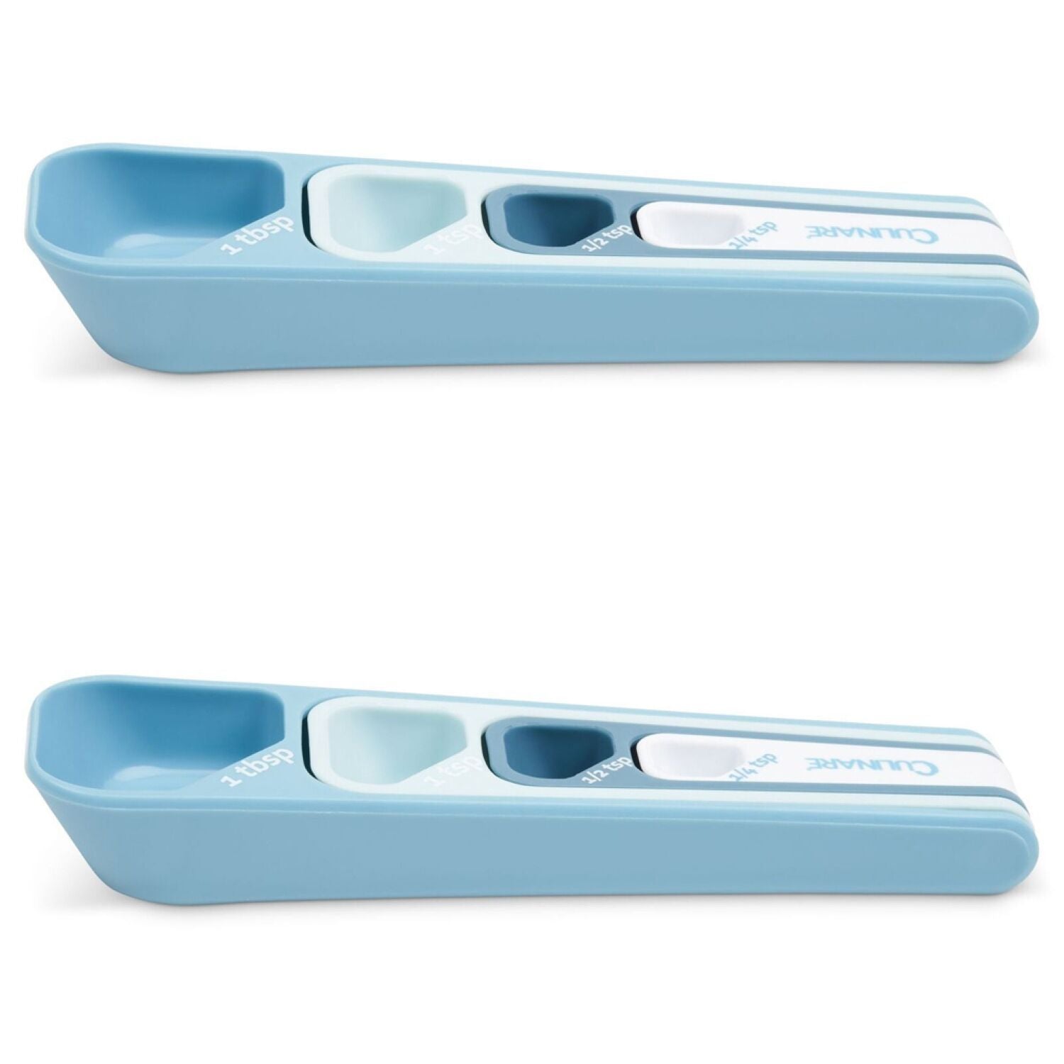 4pc Set Culinare 16cm Plastic Measuring Spoons Set Kitchen Baking - Blue