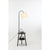Naples Tripod Floor Lamp Shelf Storage Drawer Bed Side Table Light w/ USB Charger
