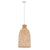 Natural Woven Bamboo Cone Pendant Lamp Hanging Light Bell Shade Boho Tropical