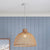 Natural Hand Woven Bamboo Dome Pendant Lamp Hanging Light Rattan Style