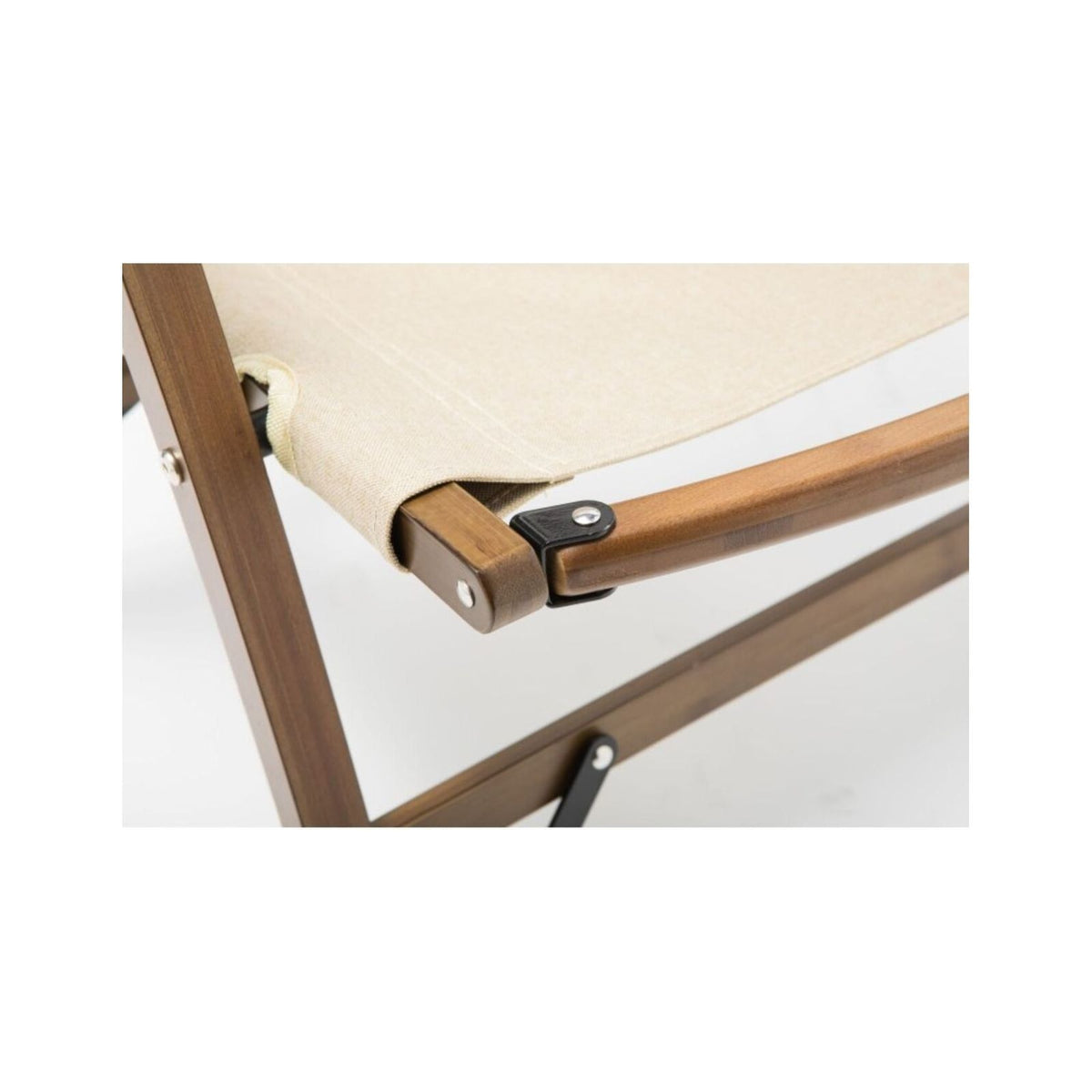 2x Bamboo Foldable Outdoor Camping Chair Wooden Travel Picnic Park Folding - Khaki/Beige