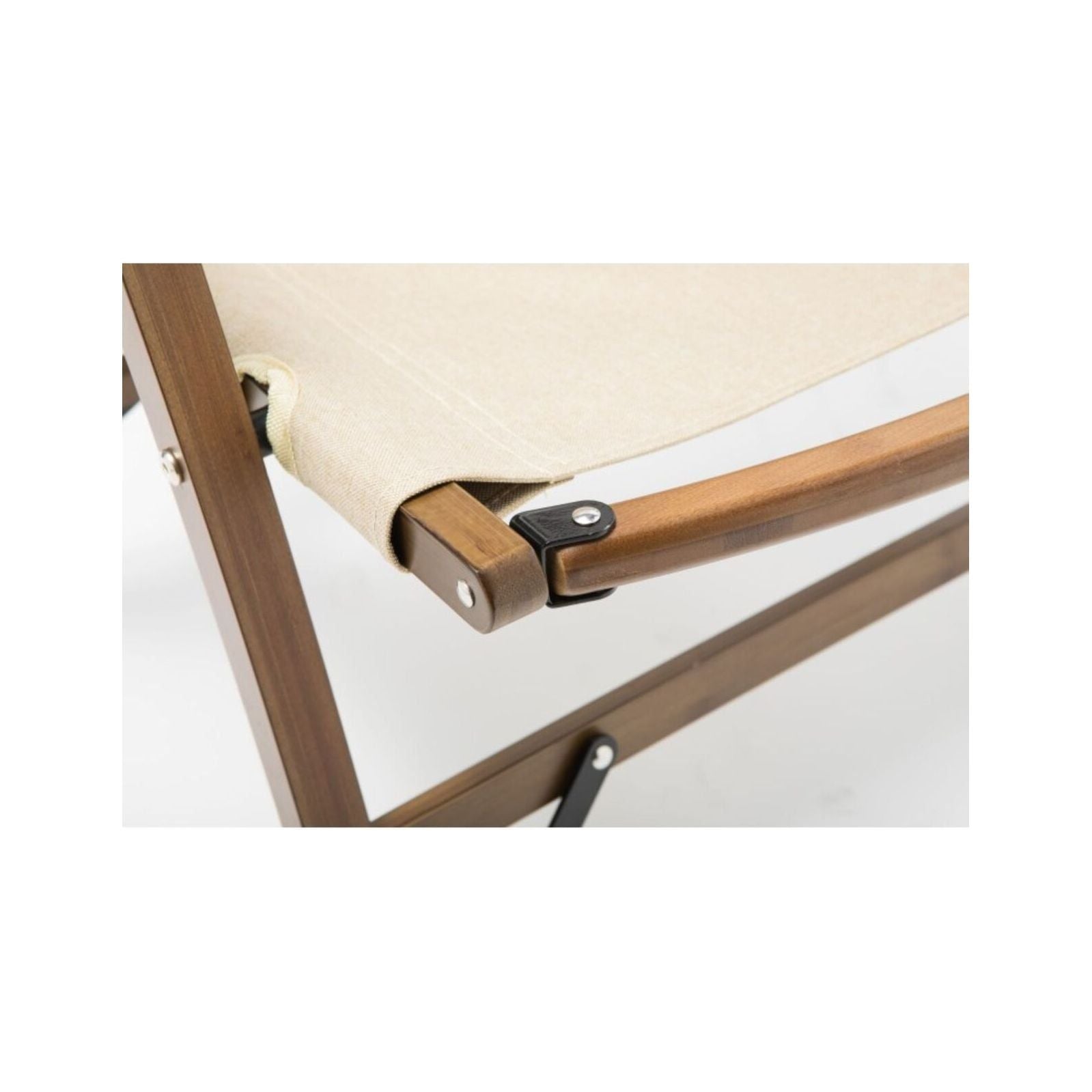 2x Bamboo Foldable Outdoor Camping Chair Wooden Travel Picnic Park Folding - Khaki/Beige