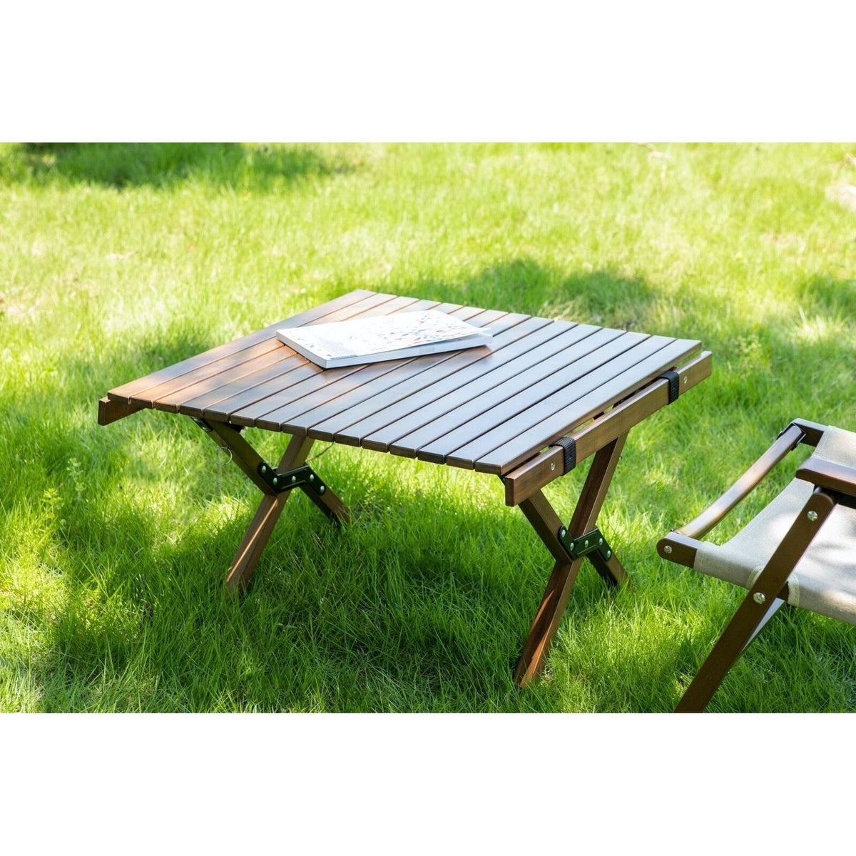 62cm Foldable Bamboo Outdoor Camping Table Waterproof Wood Wooden Travel - Small