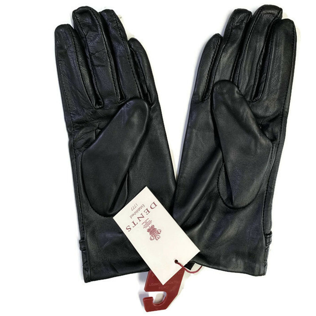 Dents Womens Kitty Sheepskin Genuine Leather Gloves Warm Winter Classic Ladies - Black