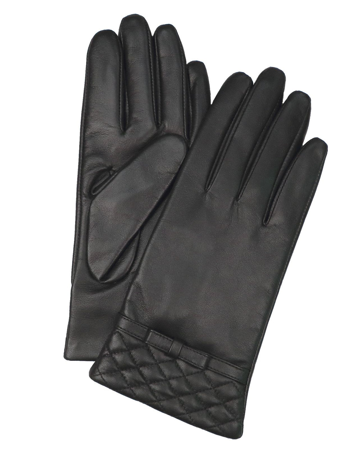Dents Womens Kitty Sheepskin Genuine Leather Gloves Warm Winter Classic Ladies - Black
