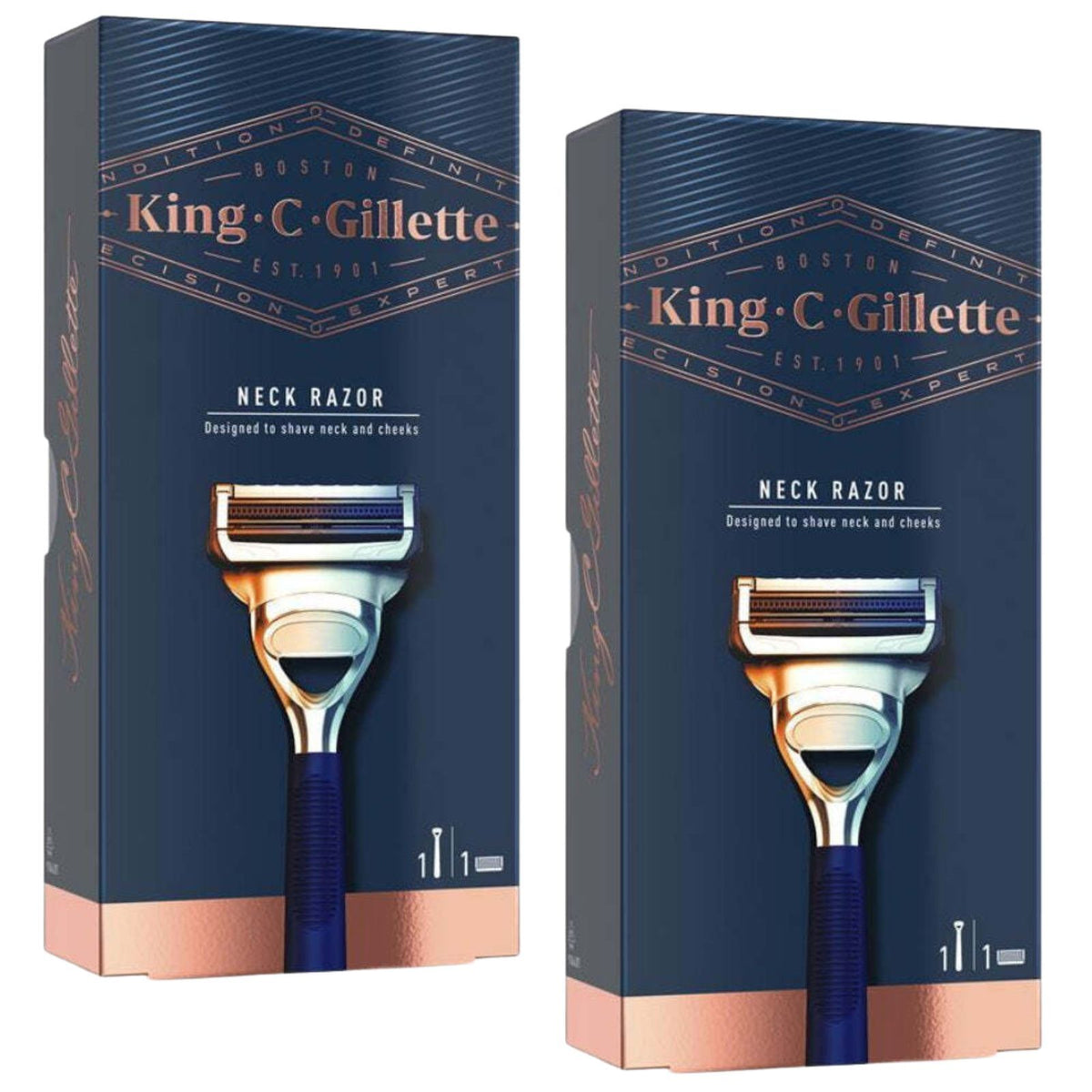 Gillette Razor for Neck &amp; Cheeks - 2 Packs