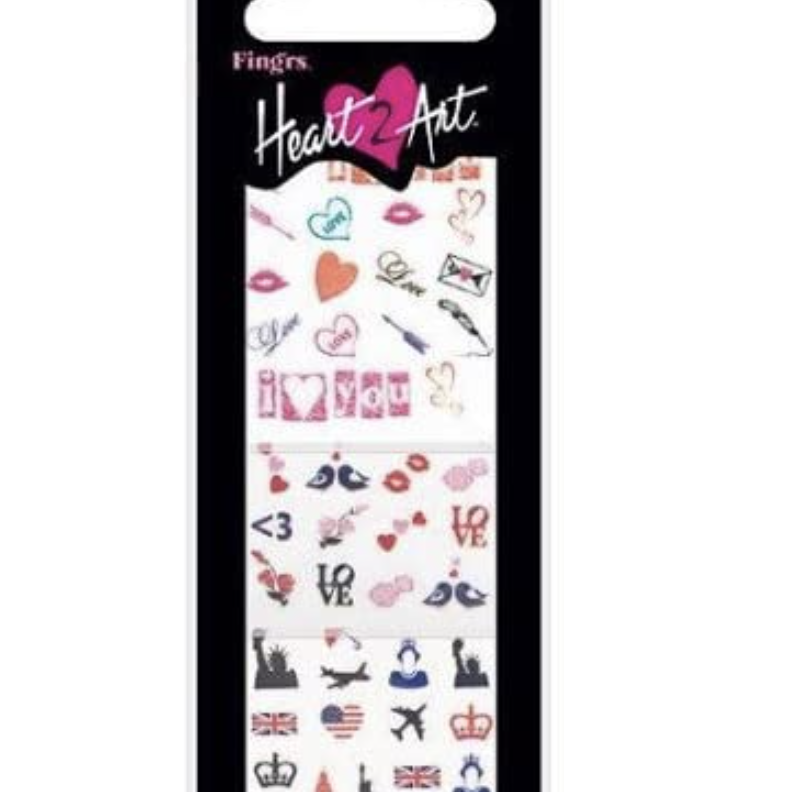 Fing'rs Pk3 Heart 2 Art Nail Art Stickers 101 31185 (Carded)