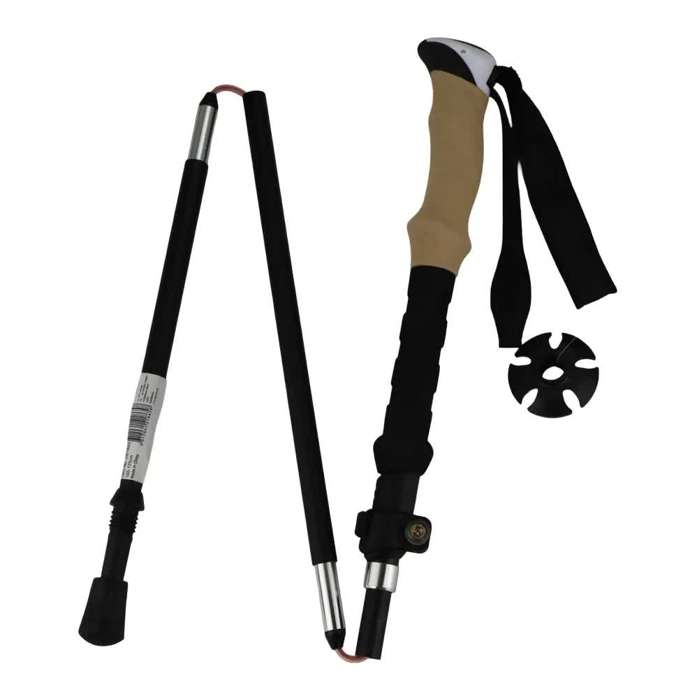 Telescopic Adjustable Hiking Pole Folding Walking Stick Adjustable Trekking 105cm - 125cm