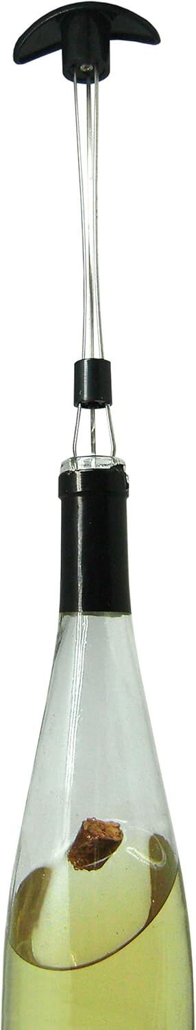 Vin Bouquet Cork Extractor Lifter Wine Bottle in Black/Silver