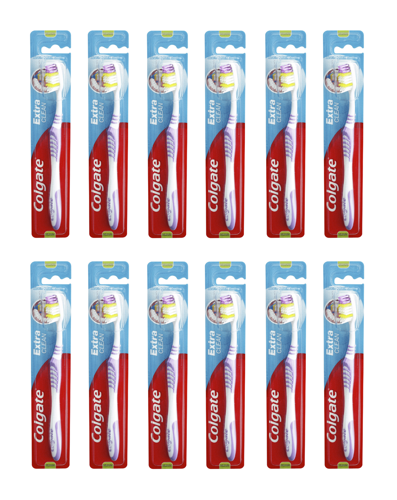 12x Colgate Extra Clean Toothbrush Medium (12 Packs of 1)