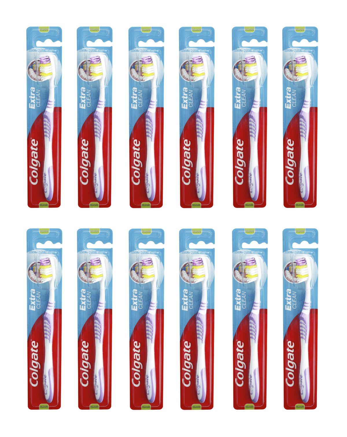 12x Colgate Extra Clean Toothbrush Medium (12 Packs of 1)