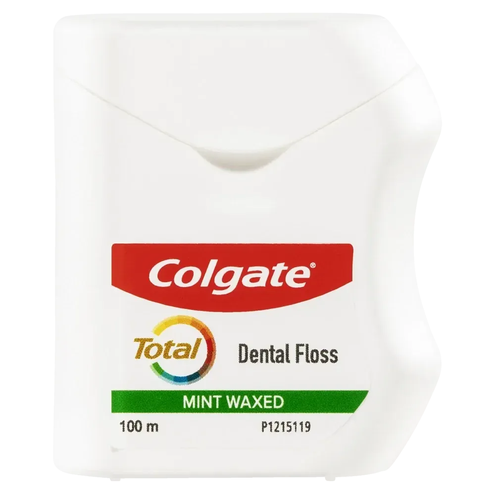 6x Colgate Total Dental Floss Mint Waxed Plaque Removal - 100m