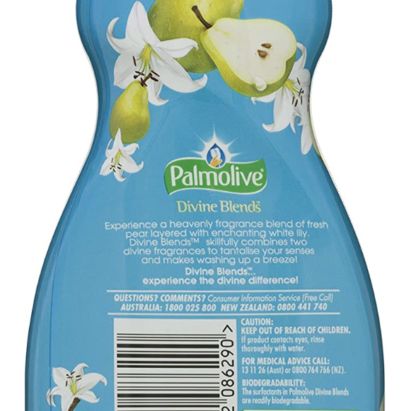 Palmolive Dishwashing Liquid Ultra Divine Blends 375ml - Fresh Pear & White Lily