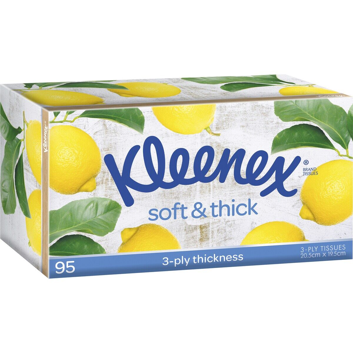 Kleenex Soft & Thick 3 Ply Facial Tissues 1 Pack of 95