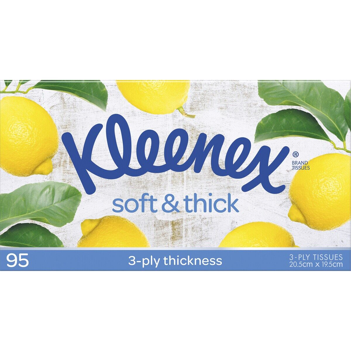 Kleenex Soft & Thick 3 Ply Facial Tissues 1 Pack of 95