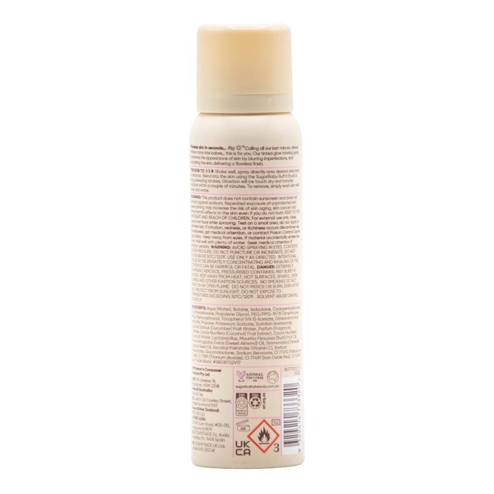 3x Sugar Baby Glowtion 97ml Instant Glow Wash Off Bronzing Spray