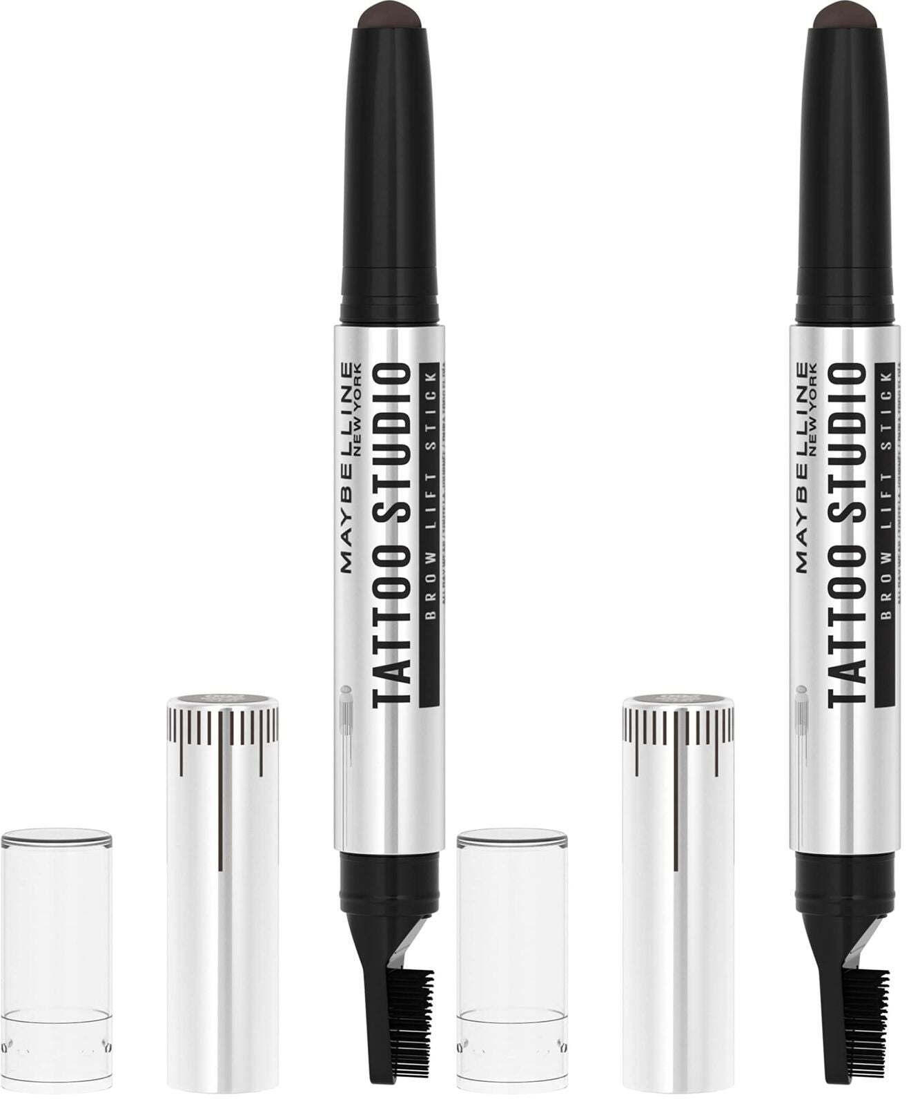 2x Maybelline Tattoo Studio 1.1g Brow Lift Stick Eyebrow Liner - 255 Soft Brown
