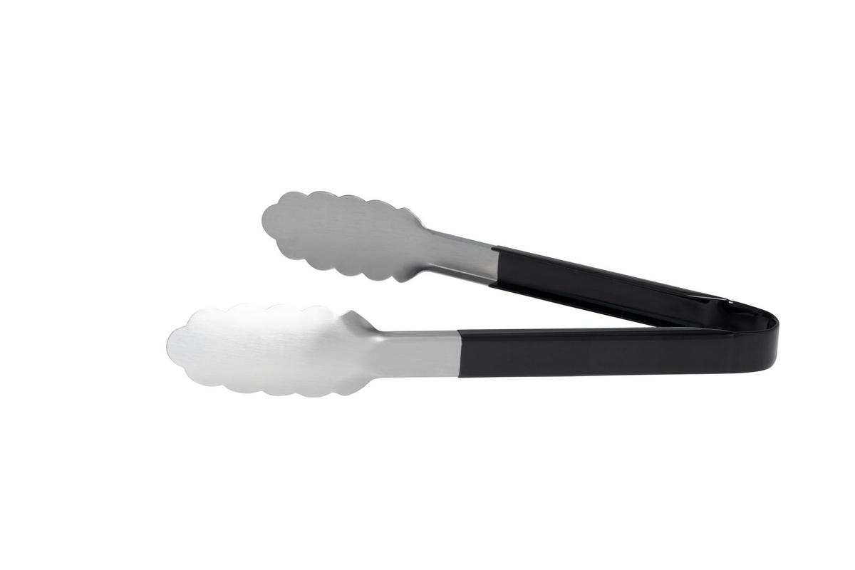 2pc Cuisena 24/30cm Stainless Steel Utility Tongs Set BBQ Cooking Utensil - Black