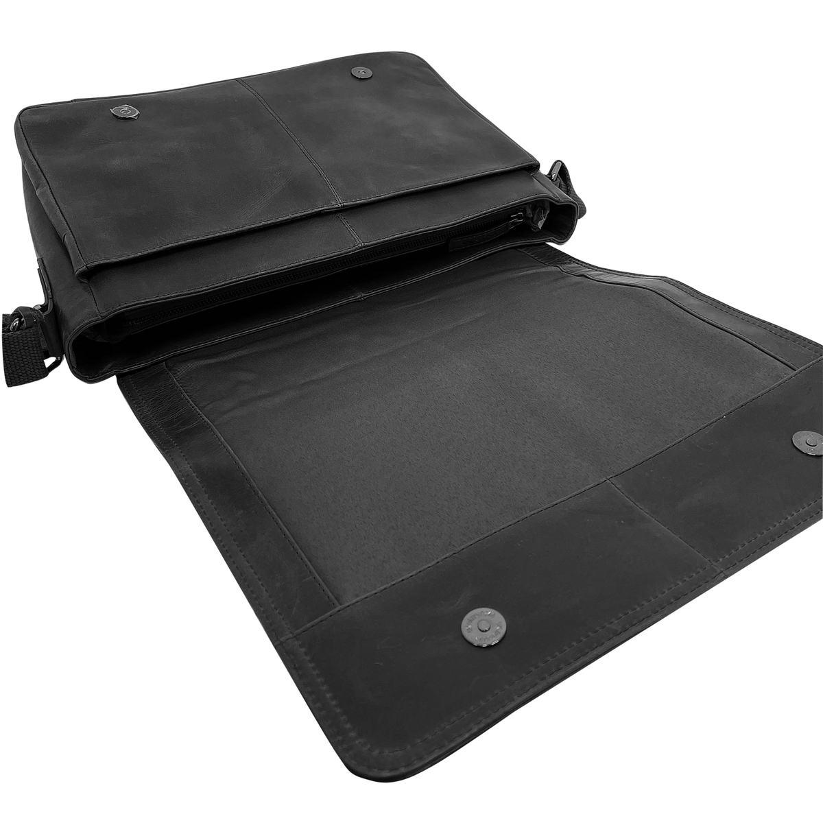 Futura Mens Laptop Messenger Sling Bag School Work Shoulder Strap - Black