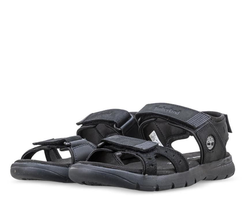 Timberland Mens Slip-On Leather Sandals Footwear - Black Nubuck