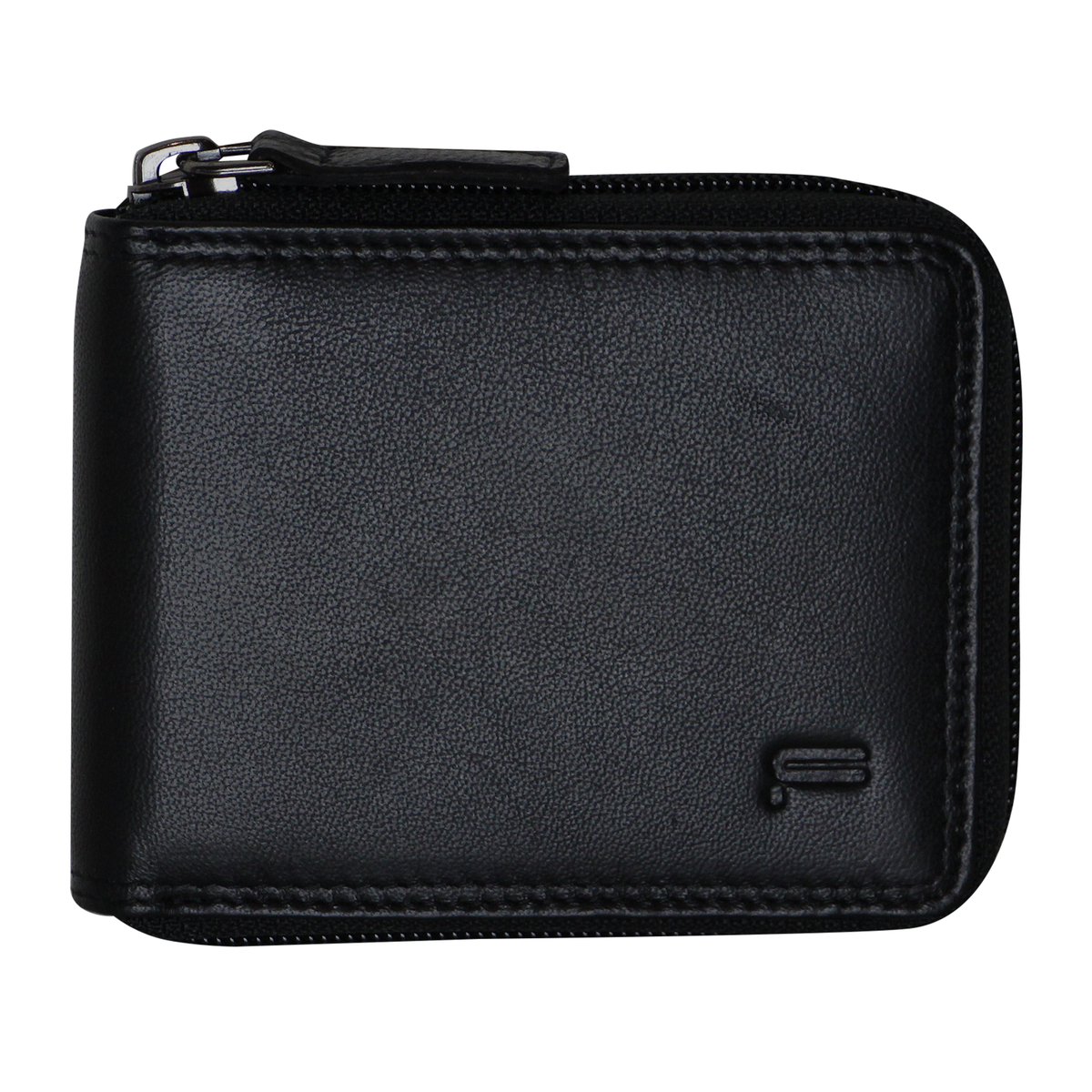 Futura Mens Zip Around Leather Wallet RFID Gift - Black