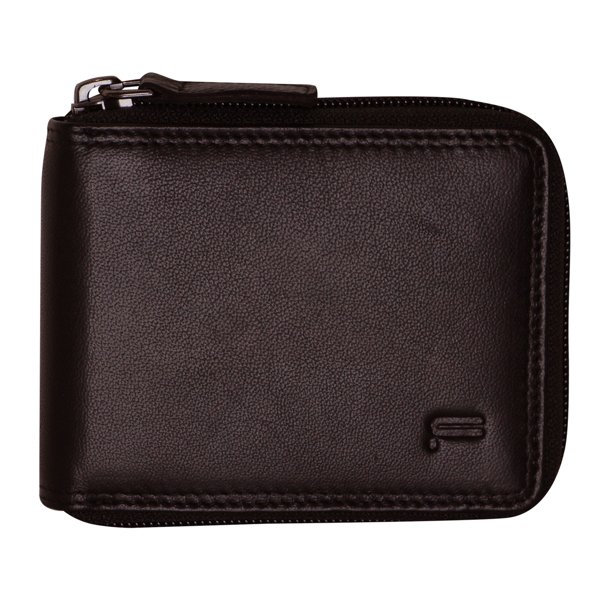 Futura Mens RFID Protected Genuine Leather Wallet Zip Around - Brown