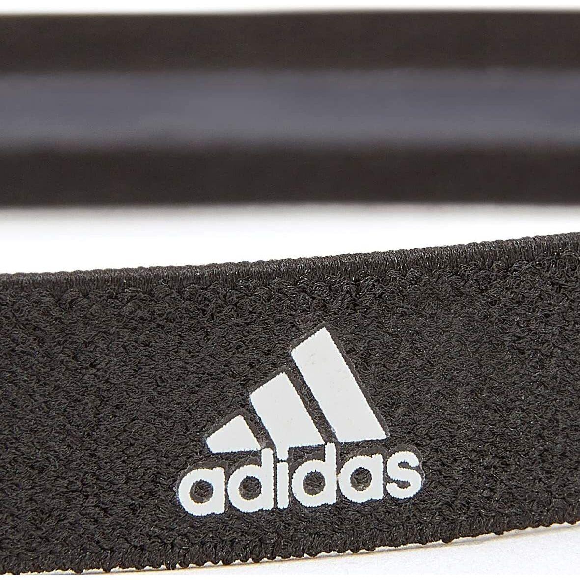 Adidas 3-Pack Sports Hair Bands Taining Stretch Headband - Black/Grey/Burgundy