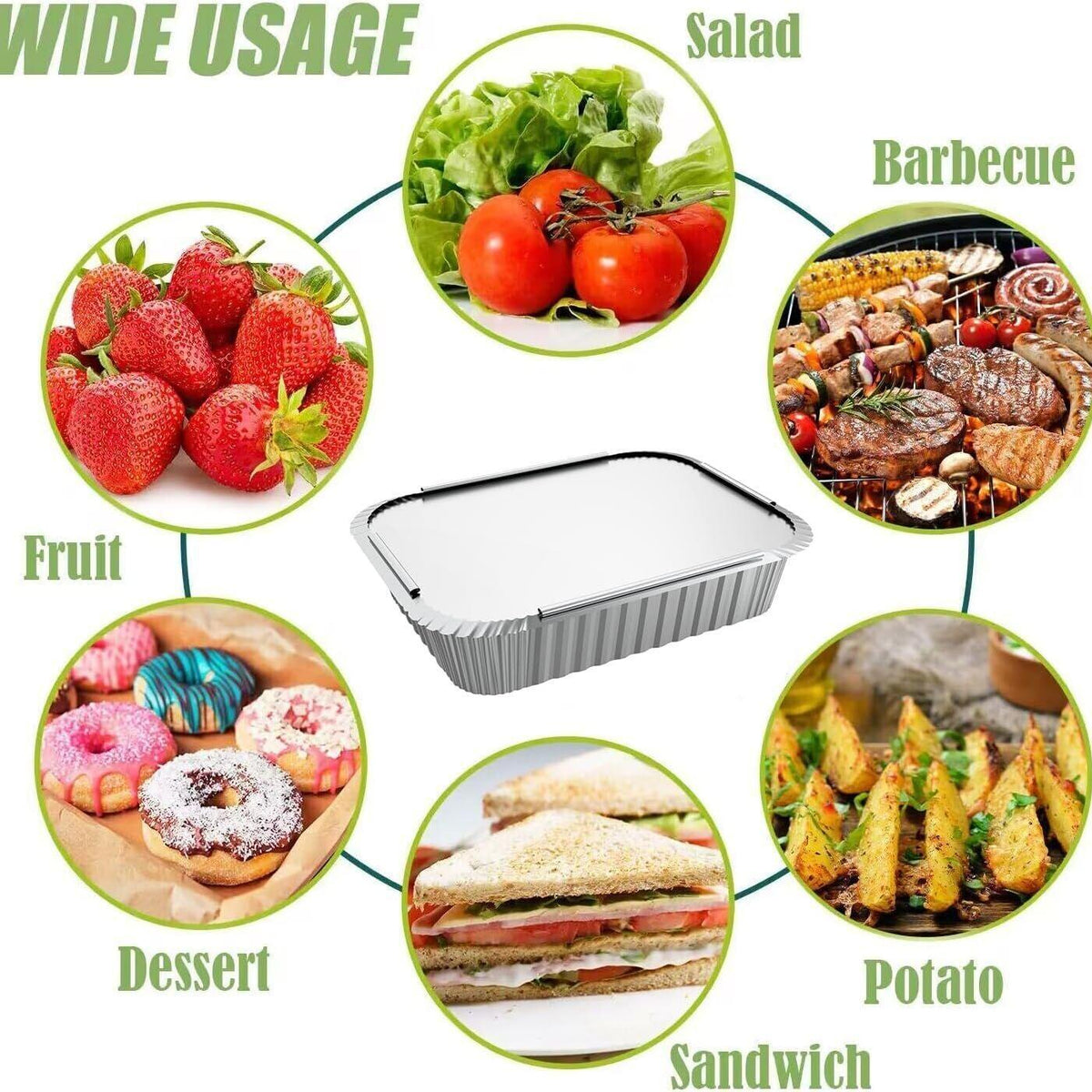 144x Aluminium Disposable Foil Food Container Trays Pans w/ Lids Covers Bulk 22cm*15cm*4.5cm